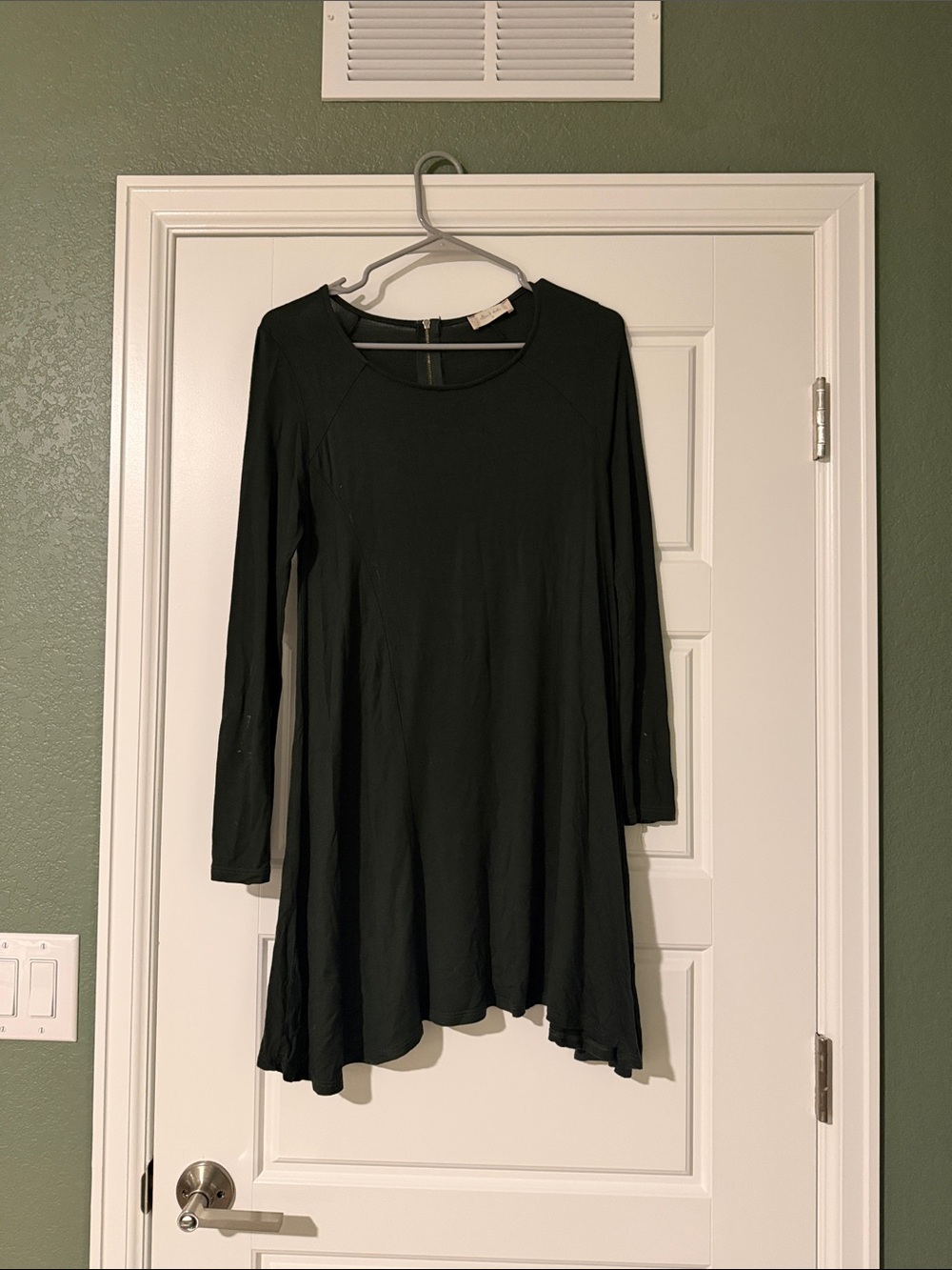 Altar'd State Olive Long-Sleeve Swing Tunic Dress